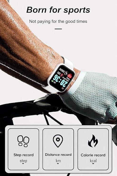 Image of Smart Watch for Men, Fitness Tracker with Heart Rate Monitor, White