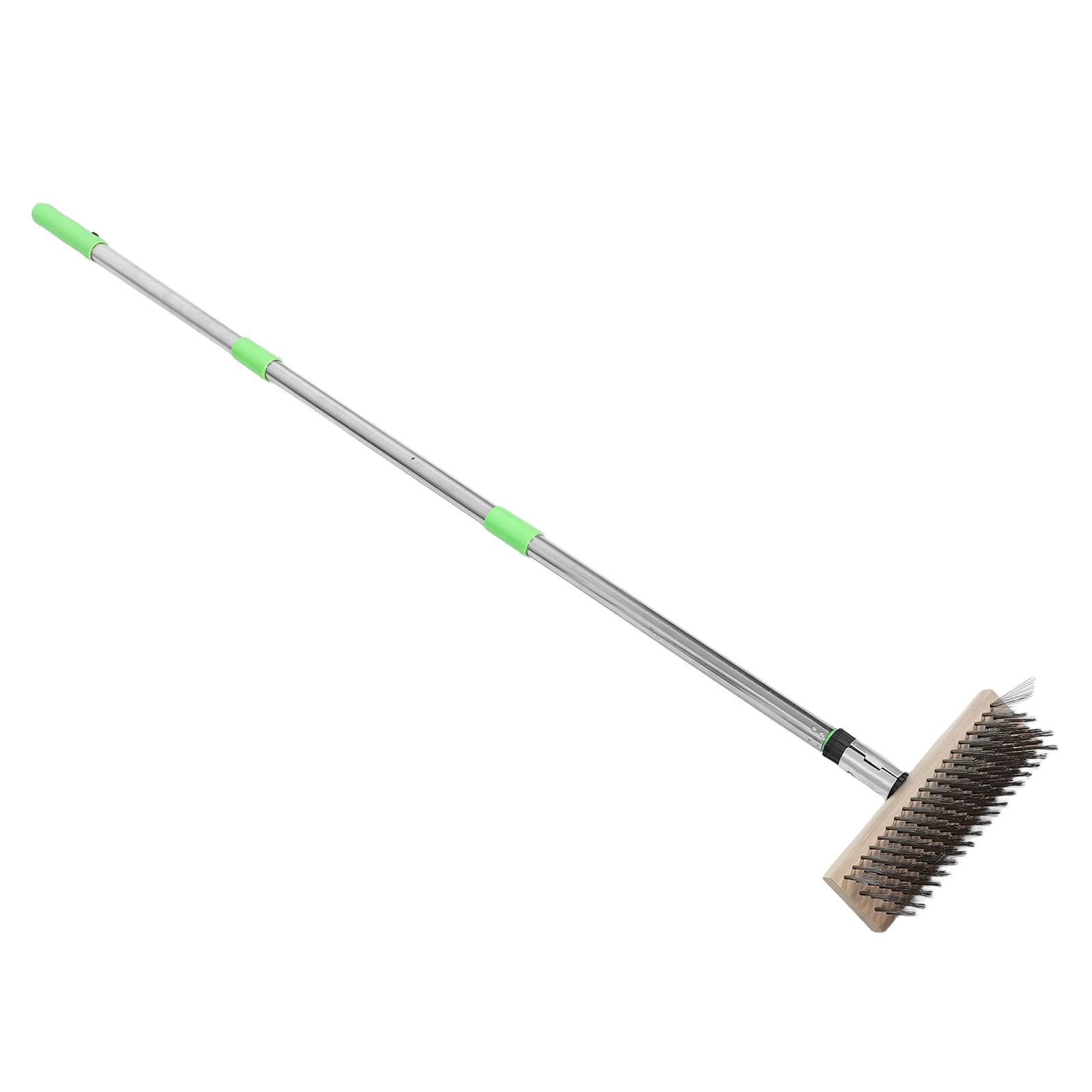 Spazzola per Pulizia Stufa con Manico lungo 125 Cm in Acciaio Inossidabile, Setole Resistenti al Calore, Strumento Sicuro per Stufa a Legna e Griglia in Ambienti Domestici