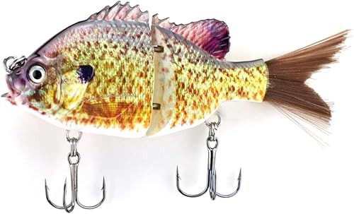 ODS Glide Bait - Cebo artificial biónico articulado con cola de fibra, pez azul