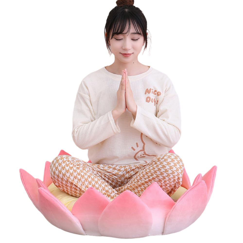 Amazon.co.jp: 15.7インチ 3D 幸運 蓮の花 クッション 蓮の玉座 ヨガ
