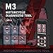 Motorcycle System Diagnostic Test Measurement Tools M3-A Motorcycle Fault Code Readers Scan Tools Moto Diagnostic Test Measurement Tools Compatible for Yamaha 2/3/4P,Kawasaki 4-6P,Honda 4P,OBDII 16P