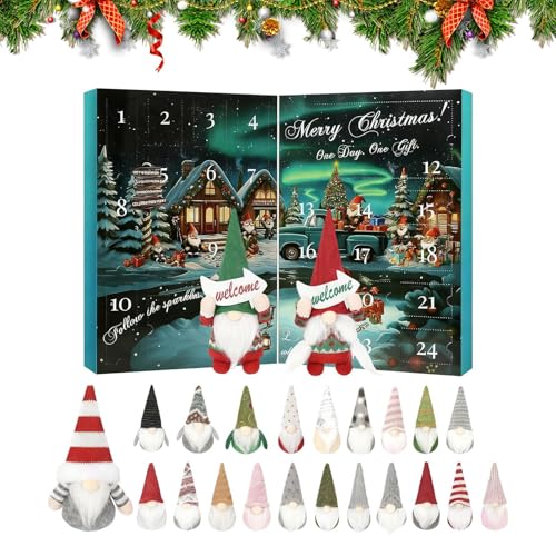 Calendrier de l'Avent des nains de 24 jours pour la décoration d'hiver
