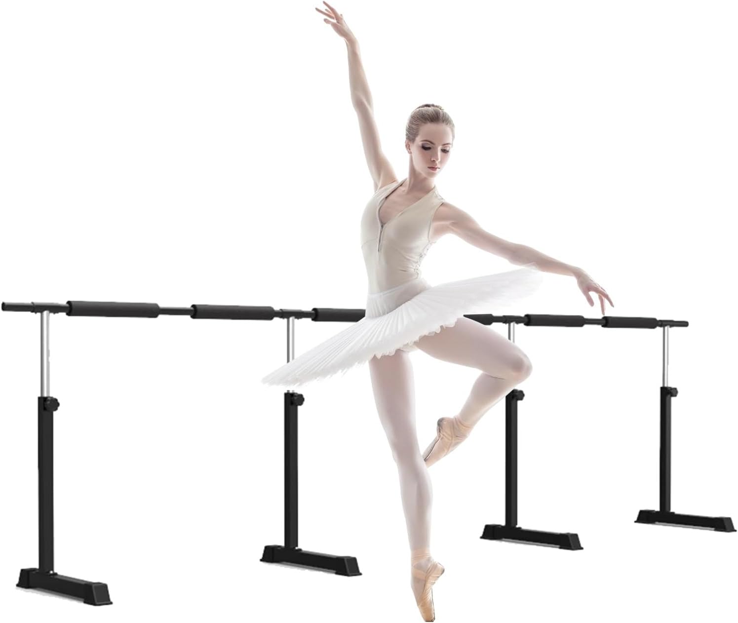 Adjustable Portable Ballet Barre for Home Studio - Ideal for Adult Dance, Yoga, and Fitness Stretching - Perfect Dance Training Equipment,11.7 ft