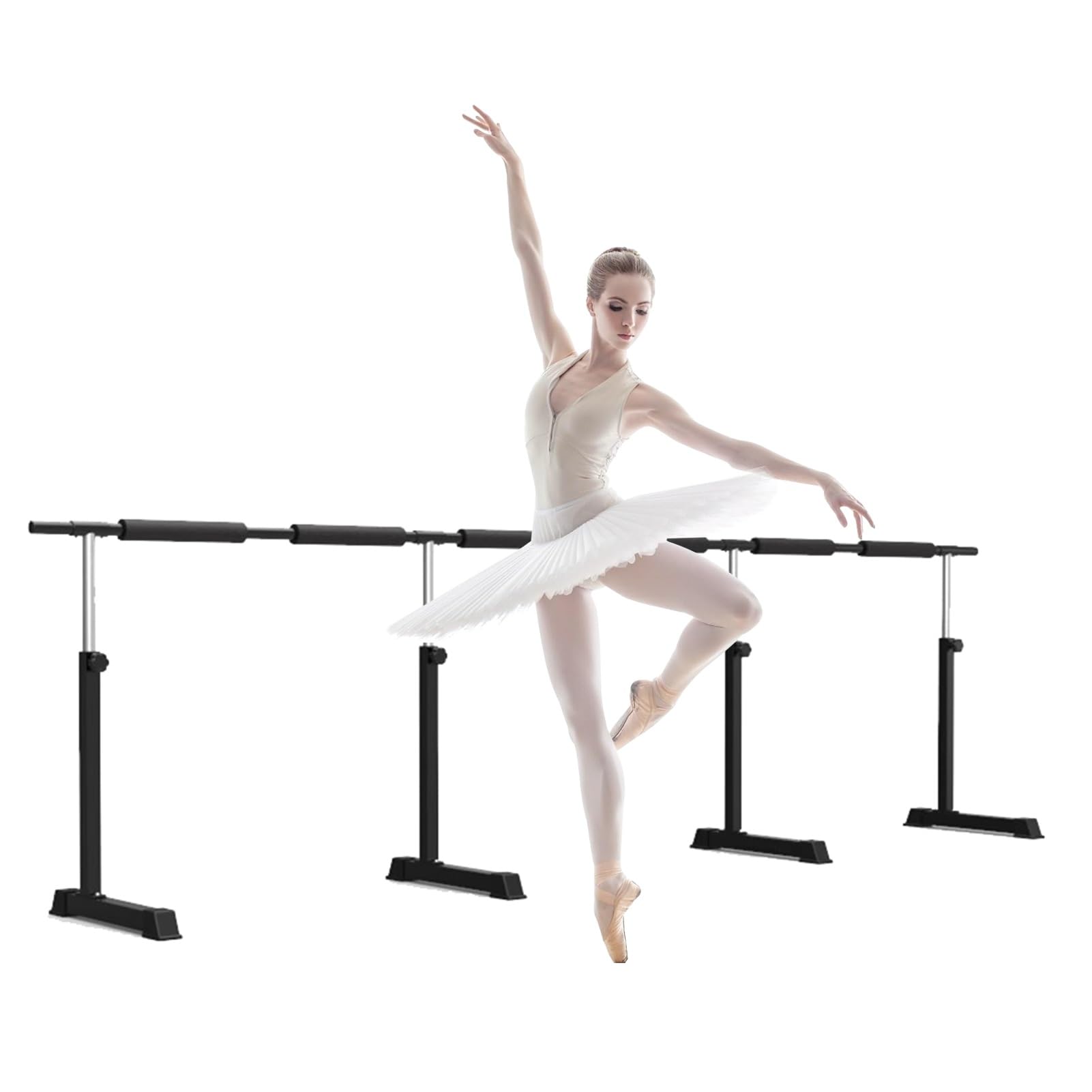 NGDFGR Adjustable Portable Ballet Barre For Home Studio - Ideal For Adult Dance, Yoga, And Fitness Stretching - Perfect Dance Training Equipment,11.7 Ft