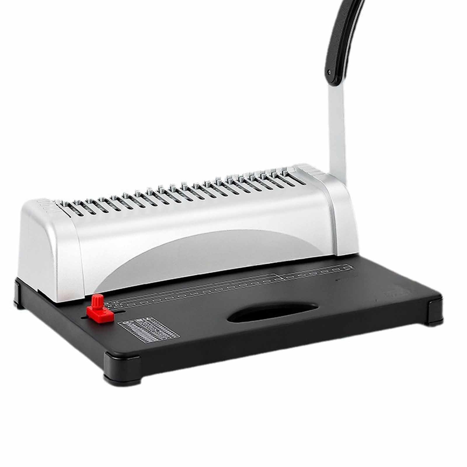 Rilegatrice Ad Anelli Plastici A 21 Fori per Documenti A4/A5 - Perfora 12 Fogli Contemporaneamente, capacità 450 Fogli, Margine Fori Regolabile da 3/4/5 Mm, Raccoglitore per Ufficio,A