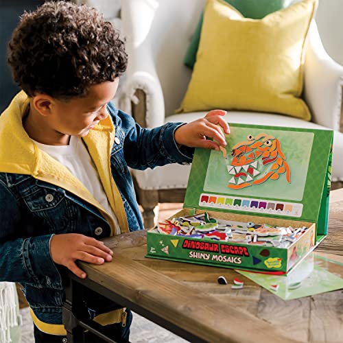 Peaceable Kingdom Dinosaur Escape Shiny Mosaics, Multicolor, Medium - Image 2