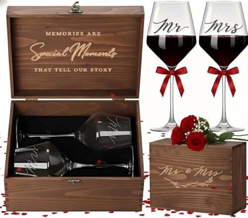 Mr & Mrs Wine Glasses Gift Set