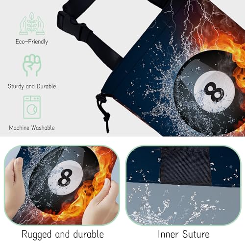 Image of Billiards Ball Car Garbage Bag,Waterproof Small Car Trash Bag Hanging Back of Seat,Drawstring Hanging Car Trash Bag with Adjustable Buckle for Car Accessories