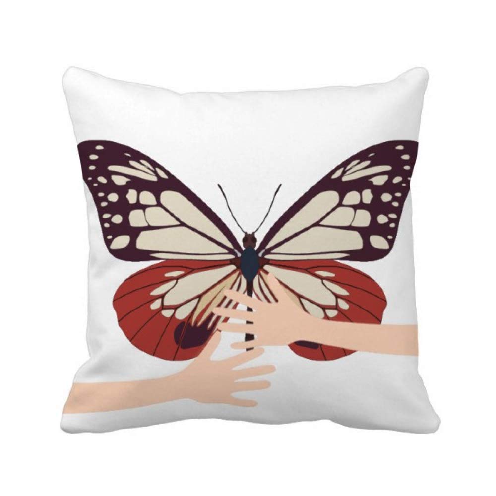 Coussin papillon rose pâle cadeau anniversaire crémaillère DIY