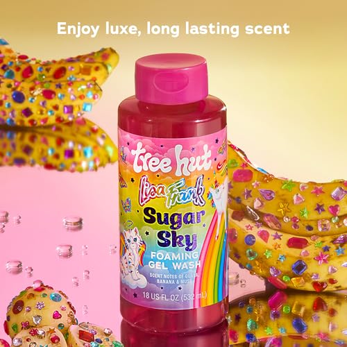 Image of Tree Hut Lisa Frank x Sugar Sky Body Wash, Limited Edition, 18 Fl Oz | Nourishing & Moisturizing Shower Gel w / Shea Butter & Essential Oils, Soft & Smooth Skin, Gentle Cleanser For All Skin Types