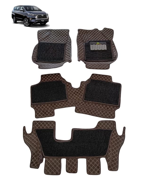 AUTO MINE 7D Luxury Car Foot Mat Innova Crysta 7Layer Protection