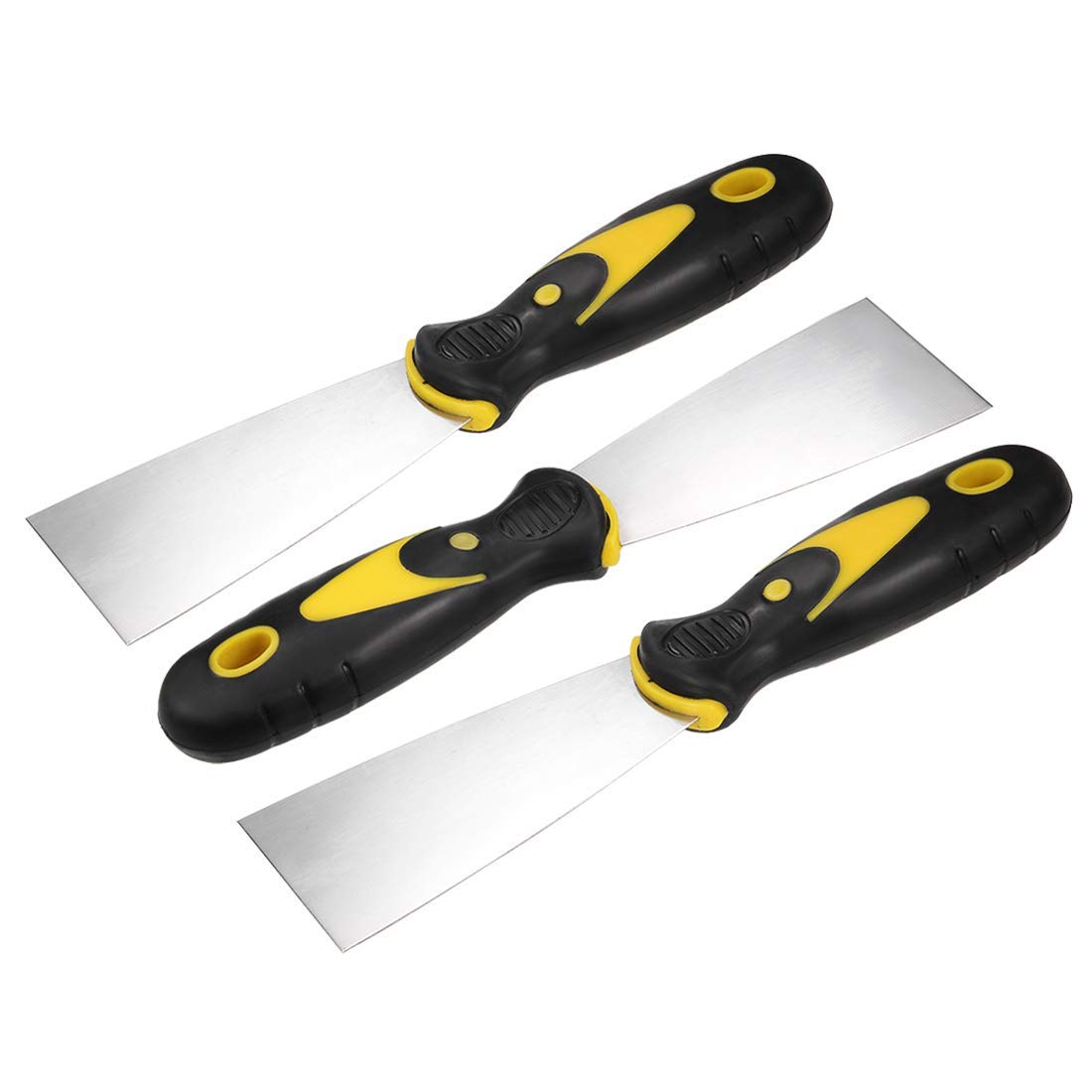 DealMuxPutty Taping Paint Scraper 2" Cr-V Steel Stiff Broad Blade with Plastic Ergonomic Handle for Wall Floor Tile 3pcs