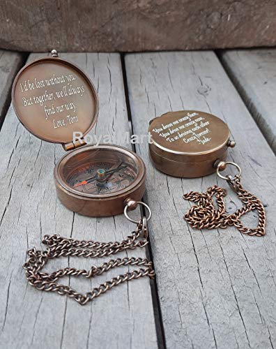 Brújula grabada Royalmart, Brújula personalizada y funcional miniatura 2