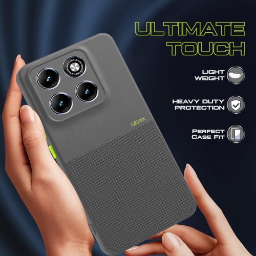 Image of AIBEX Premium Back Cover Case Compatible for Motorola Edge 70 Pro Plus 5G / Motorola Edge 70 Pro 5G|Scratch & Drop Tested Shockproof Matte Texture Case with Soft Microfibre Lining|Slim Fit - Grey