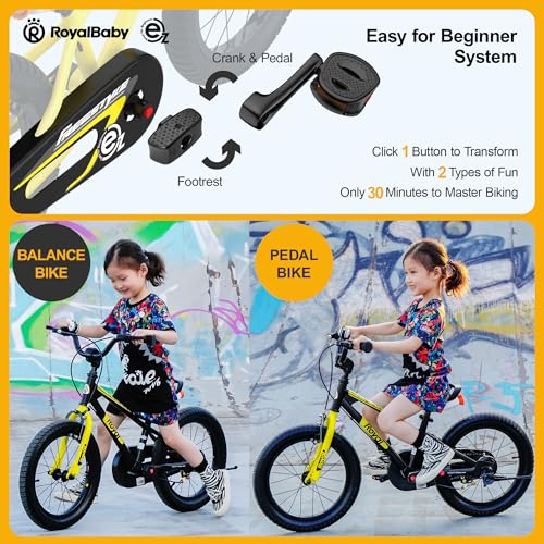 image for Royalbaby Freestyle EZ Kids Bike, Easy Learn Balancing to Biking, 16 I