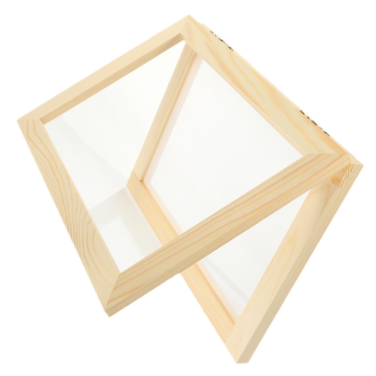 HOMSFOU Wooden Papermaking Frame Handmade Paper Craft Silk Screen Paper for Boys and Girls