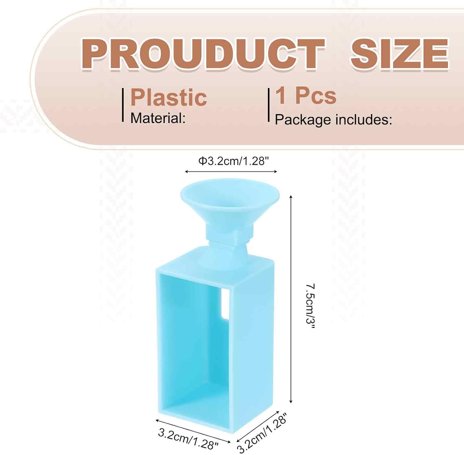 MECCANIXITY Diamond Art Painting Drill Funnel, 1 Pack Portable Funnel Diamond Art Beads Organizer Supplies for Round & Square Containers DIY Crafts Bead Storage Accessories, Blue