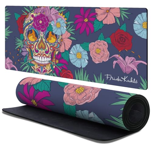Tapis de souris XL Frida Kahlo grand format pour clavier gamer et bureau gaming