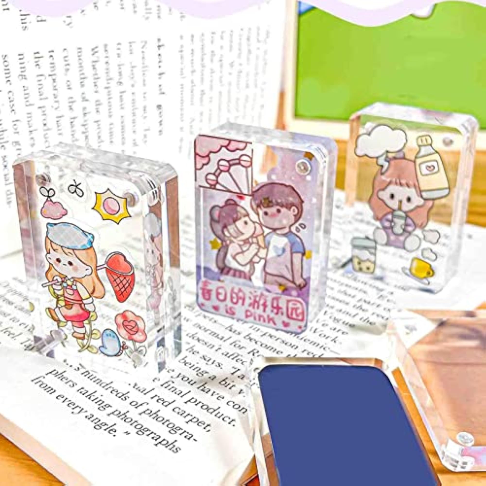 Goo Card Idol Decals Decorative Label Sticker Mini Stand