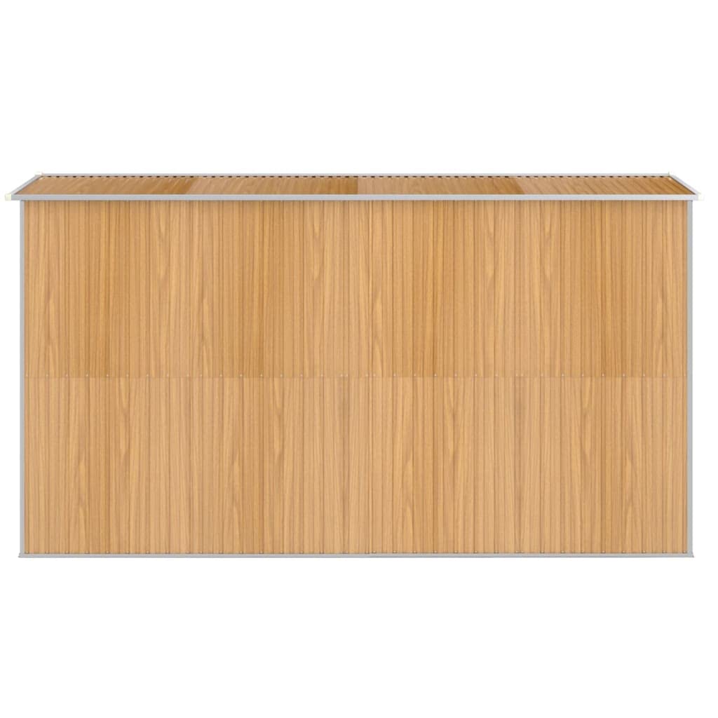Générique Abri de Jardin Marron Clair 192x357x223 cm Acier galvanisé,Maison & Jardin,Pelouses & Jardins,Vie en extérieur,Structures extérieures,Cabanes & abris de Jardin,3147473