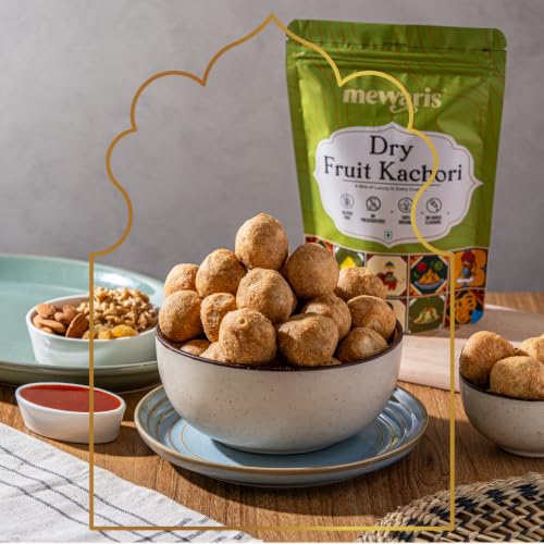 Image of MEWARIS Dry Fruit Kachori | Sweet & Spicy Indian Snack | Chatpata Tea-Time Munching for Adults | Ready to Eat Traditional Snack | 200g Pack of 1