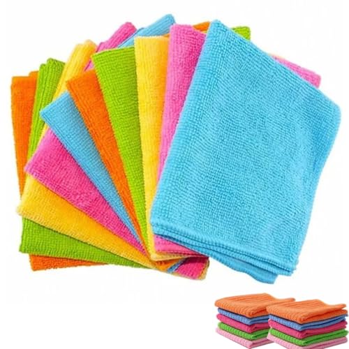 Kit 10 Panos Microfibra Lavável Multiuso 28x28cm Reutilizável Pia...