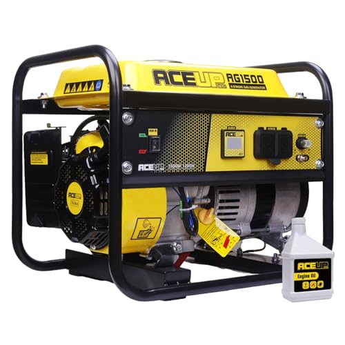 Aceup Energy 1,500W Gas Powered Generator, Portable Generator 4-Stroke 79.8cc, EPA Compliant