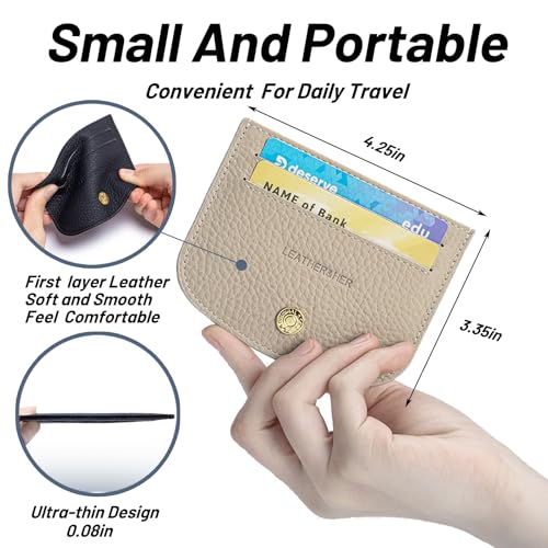 Slim Minimalist Wallet, Front Pocket Wallets, RFID Blocking, Credit Card Holder for Men & Women (Light Pink)3