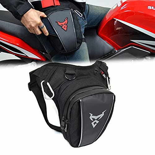 ApuaVireo&Co Torba na nogę z obniżoną talią, pas udo, biodro, torba motocyklowa, podróżna telefon komórkowy, wodoodporna(Red)