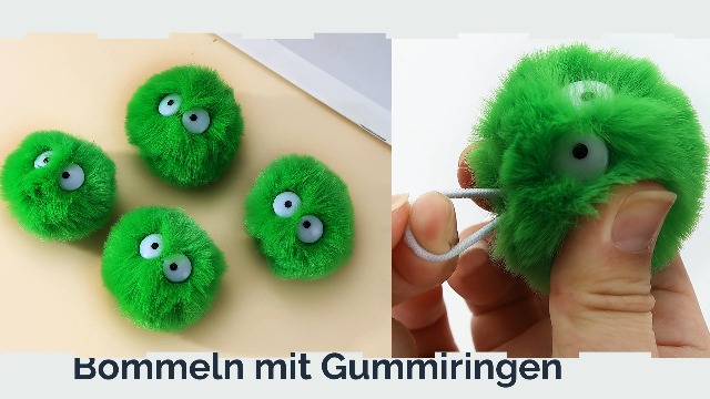 100 Stück Pom Pom Bälle - Bunte Plüschbälle 17,5mm Mit Schlaufe Für Bastelprojekte