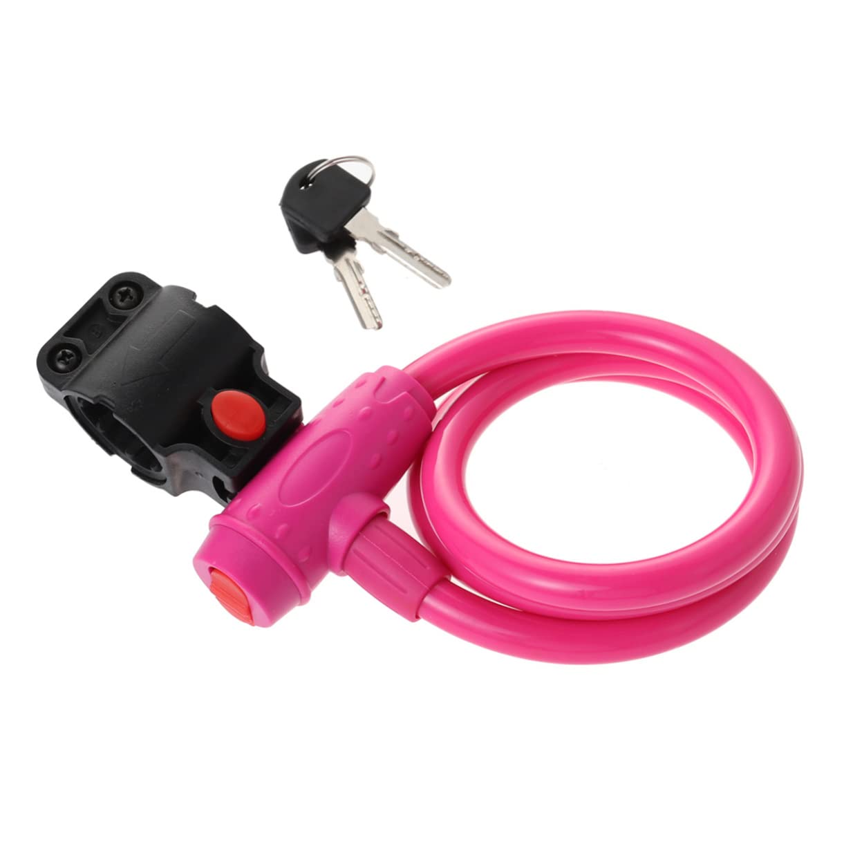 INOOMP Anti- Chain Lock Steel Cable Lock Bike Padlock Anti-Scratch Bicycle Lock Pink Lock Anti Scratch Lock