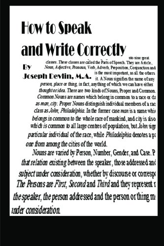 How to Speak and Write Correctly 1479371556 Book Cover