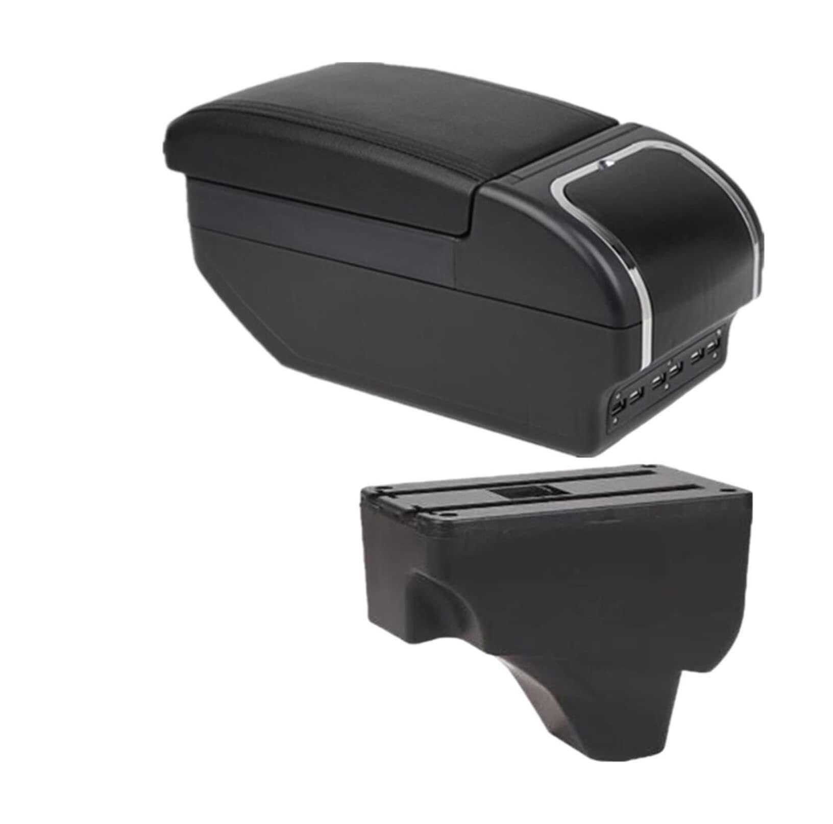 Voiture Universel Coussin Boîte de rangement d'accoudoir avec port USB Pour Peugeot 2008 et 208 (2019-2021)(F1 No Usb)