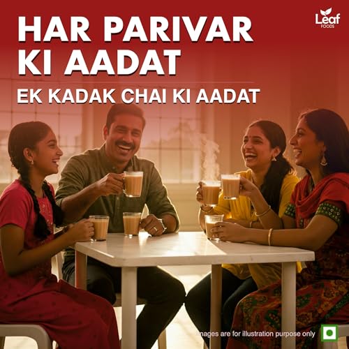 Image of Leaf Aadat Special Family Tea | 1Kg Pouch | Kadak Chai For Refreshing Daily Routine | Aromatic, Strong & Unique Blend of Black Teas For Family | Black Leaf Tea | Hindustan Ki Aadat