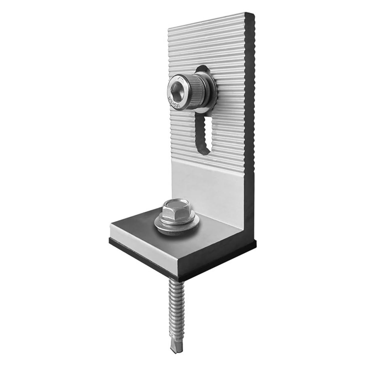 Ubric Lot de 8 équerres d'angle 90° en Aluminium pour Montage de Panneau Solaire, Support de Montage en L pour Toit Plat, avec vis