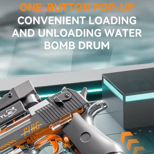 Image of Storio Rechargeable Electric Battery Operated Holi Pichkari Water Gun Toy for Kids| Transparent Desert Burst with Drum| Upto 30Ft Shooting Range| High Pressure Mechanism,Water Gun Toy for Holi