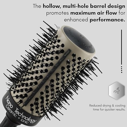 Image of Beaute Secrets Super Gentle Round Brush for Blow Out - Salon Quality Hair Brushes for Women - Roller Brush for Blow Drying - Wet and Dry Hair Styling - Volumizing Hair Care Blowout Brush, 53mm