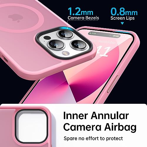 Coque iPhone 14 Pro Max MagSafe rose fine pour sécuriser vos déplacements
