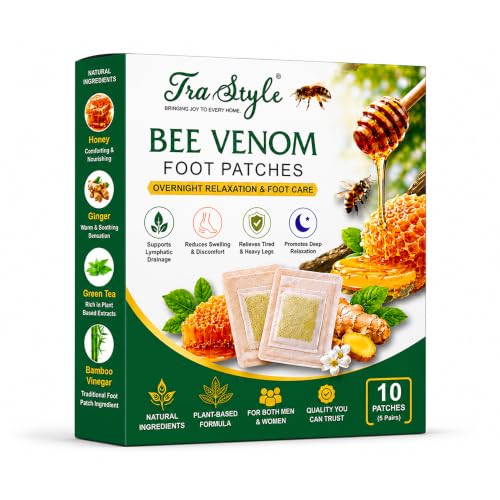Bee Venom Detox Foot Patches Overnight Herbal Foot Pads, Herbal Foot Care Patches for Relaxation & Sleep Support (Pack of 40)