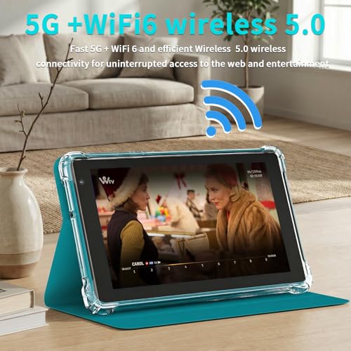 Image of ATOZEE 7 Inch Android Tablet with Case, Android OS Tablet PC, 32GB ROM+ 8GB RAM Tabletsa Quad-Core Processor Android Tableta pc Dual Camera,5G WiFi 6, BT Computer Tabletas,mini Tablets (Navy Blue)