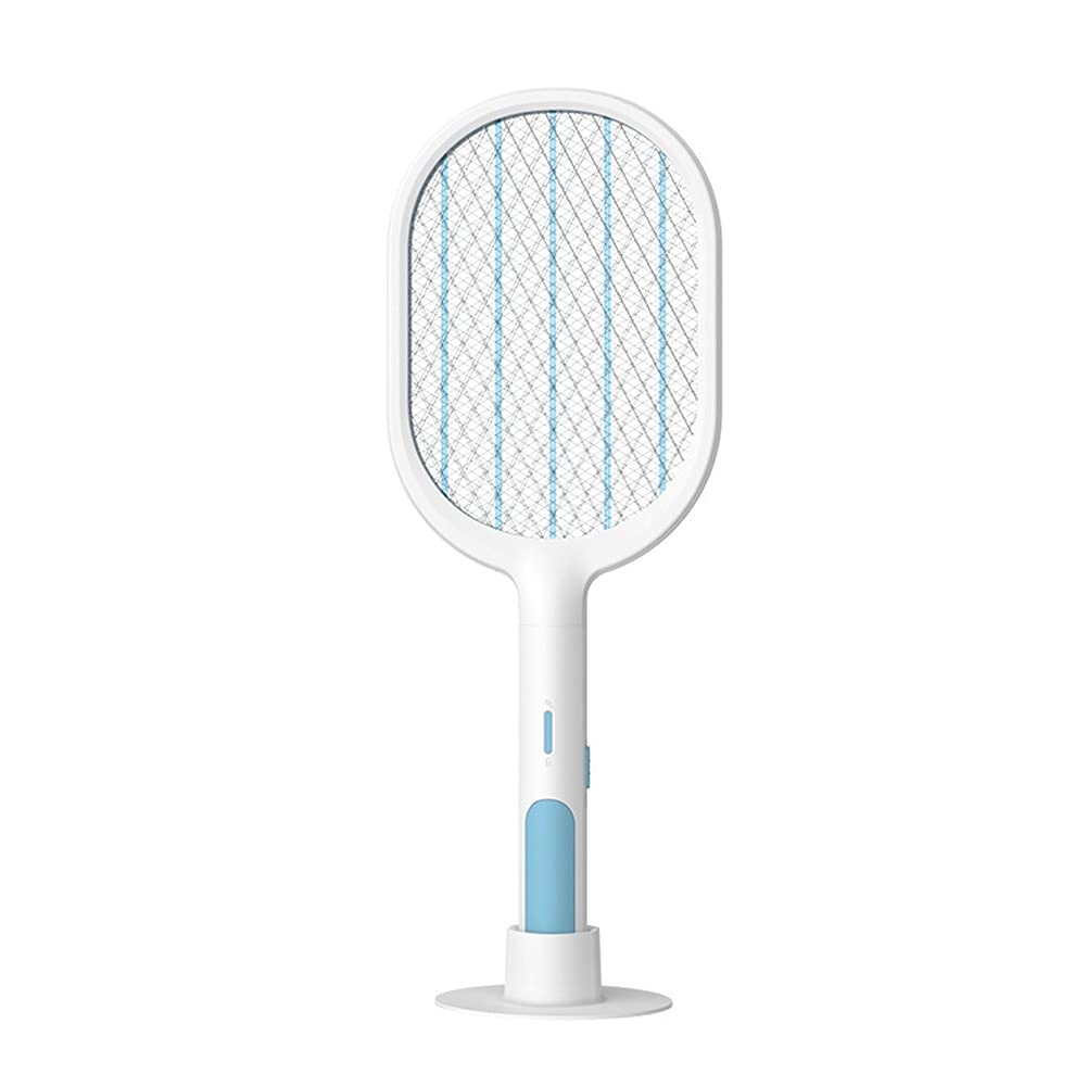 Elektrischer Fliegenmückenschläger-Zapper – wiederaufladbarer Handheld-Insektenvernichter für Haus und Garten, Schädlingsbekämpfung mit Insektenfalle-Lampe