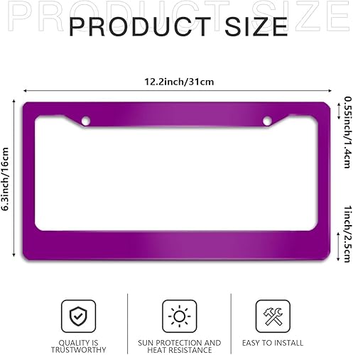 Miniatura 3 de Marco de matrícula personalizado, personaliza tu propio texto, accesorios de metal divertidos para automóvil, soporte para placa de matrícula