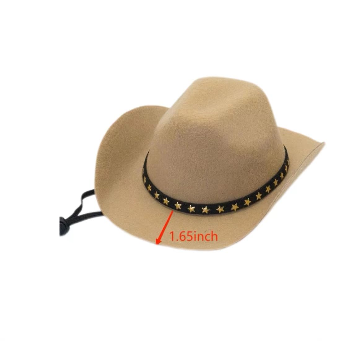 SLOTHCITY Cowboy Pet Hat Cosplay Cap for Dogs and Cats Six Colors (Beige, Large)