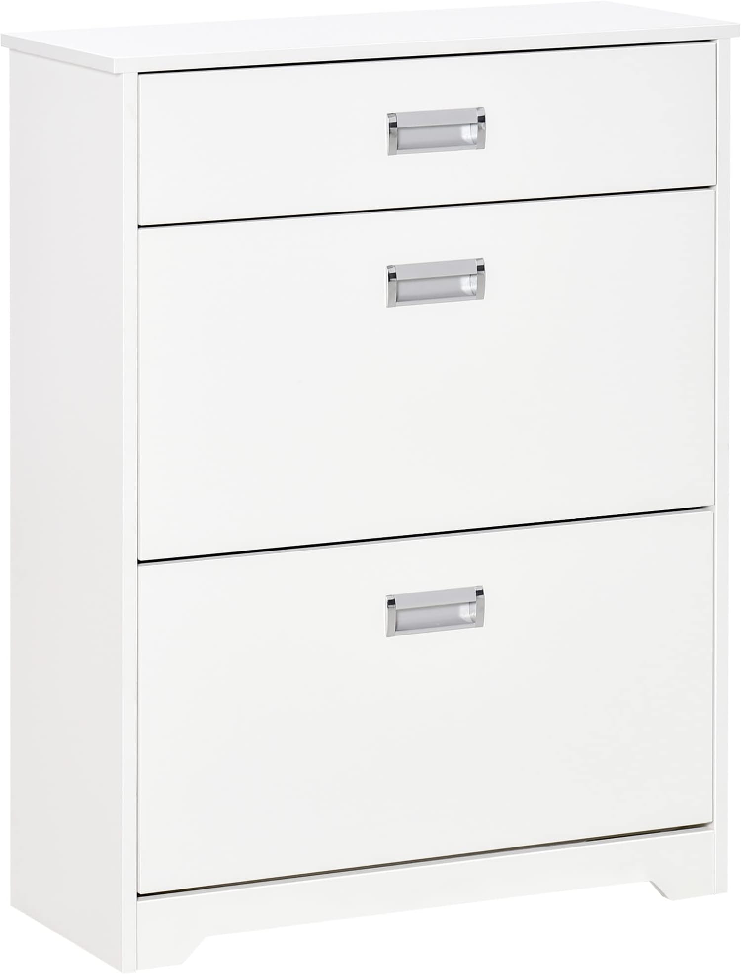 Ensemble De Meubles Blancs : Armoire 3 Portes + Commode + Meuble à Chaussures - Flymo - Bon état