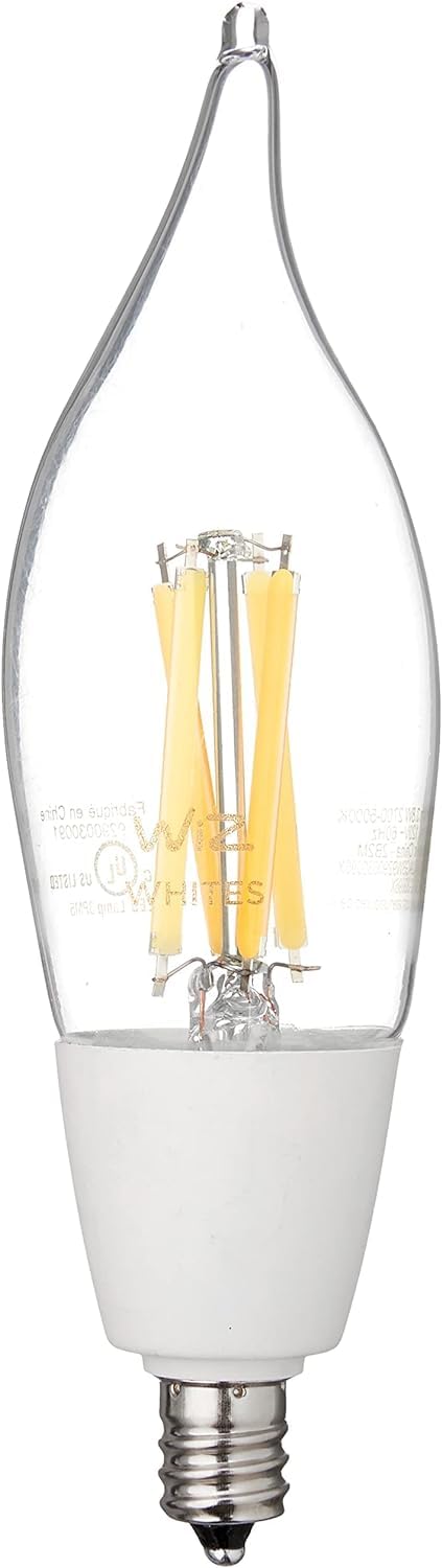 WiZ Clear 40W BA11 Tunable White Filament LED Smart Candle-Shaped Bulb - Pack of 1 - E12- Indoor - Connects to Your Existing Wi-Fi - Control with Voice or App - Matter Compatible — Amazon image 4