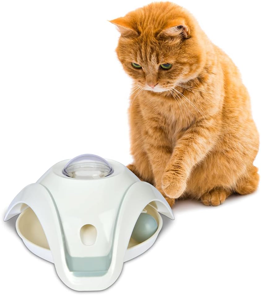 Kosmos Pet Toy, Interactive IQ Training Toy, Treat Dispenser and Croquettes for Cats and Dogs, Blue