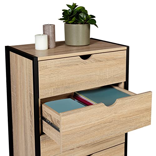 IDMarket - Cassettiera a 5 cassetti Detroit 60 cm