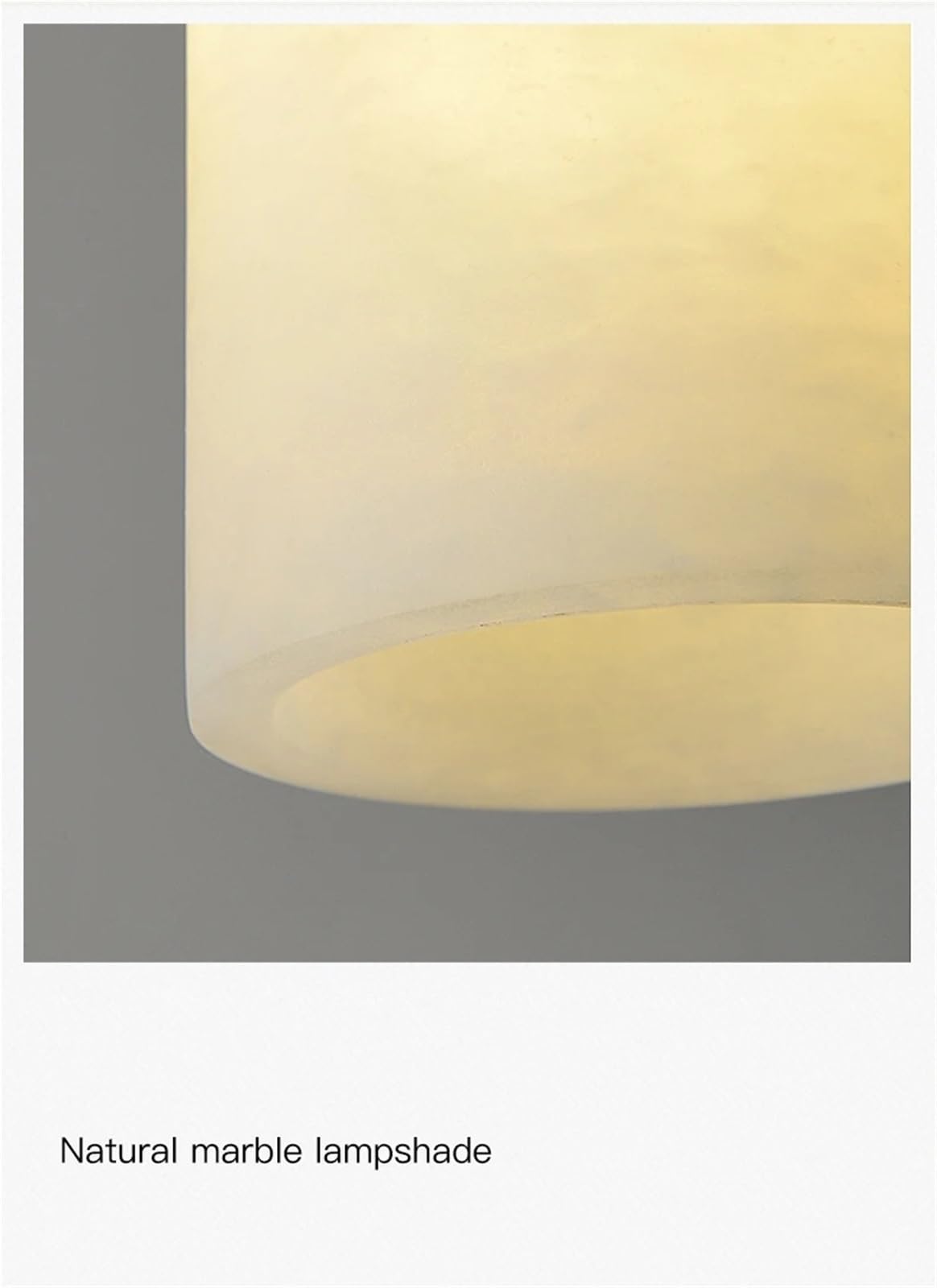 Lampada a Sospensione in Marmo e Rame per Camera da Letto, Comodino, Soggiorno, Sala da Pranzo, Cucina, Illuminazione Interna Moderna a LED, Lampada Singola di Lusso (Luce Calda, H29cm)