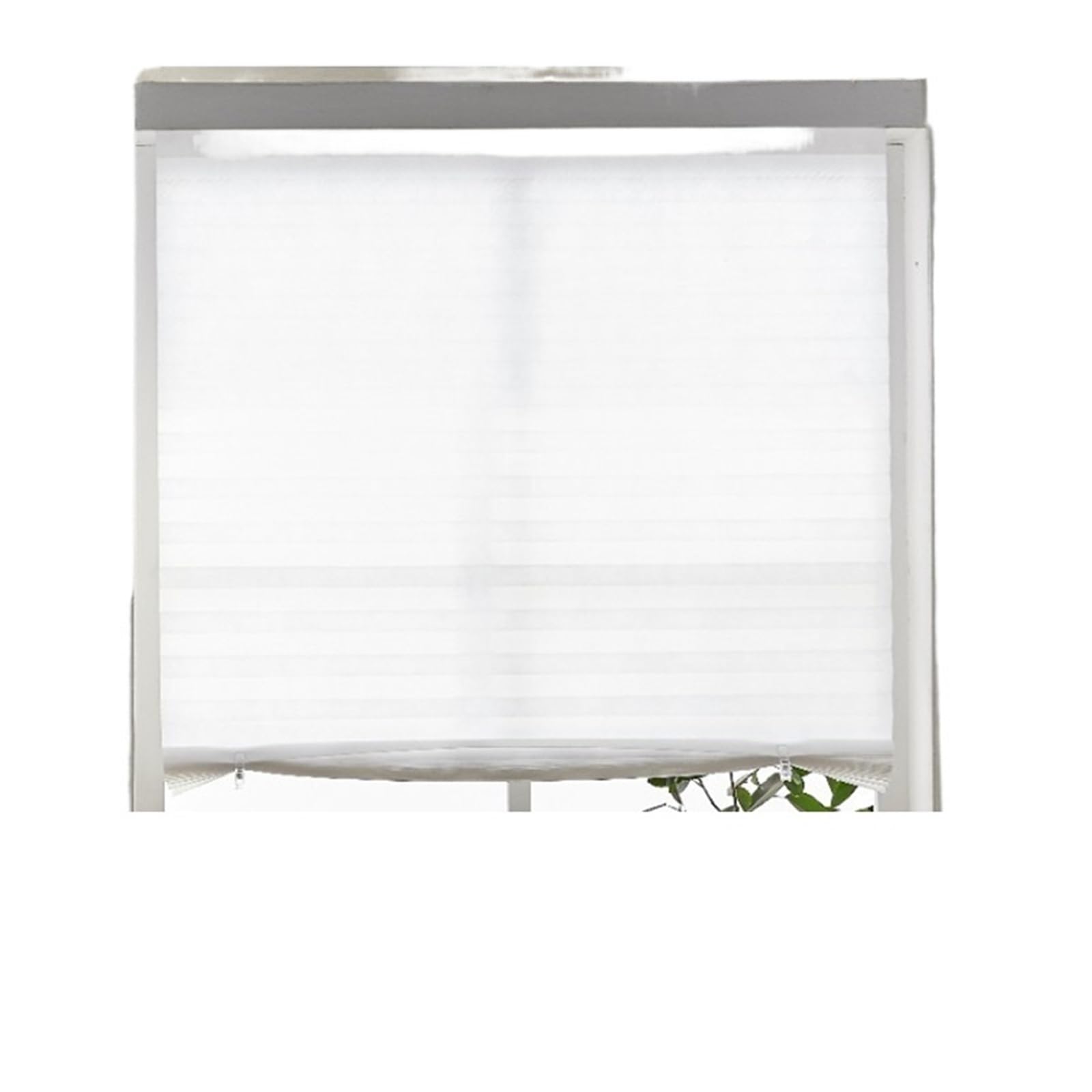 Self Adhesive Blinds Blackout Blind Pleated Blinds Self-Adhesive Window Shade Blackout Curtain Decor(White,60x180cm)