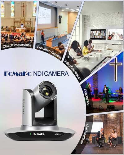 Amazon.com: FoMaKo NDI PTZ Camera, AI Auto-Tracking Gen 3, 20x
